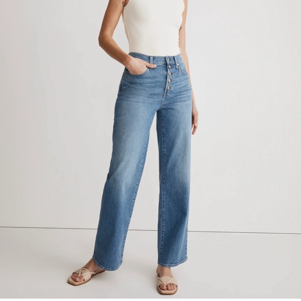 Madewell Button-Fly Light Blue Flare Jeans